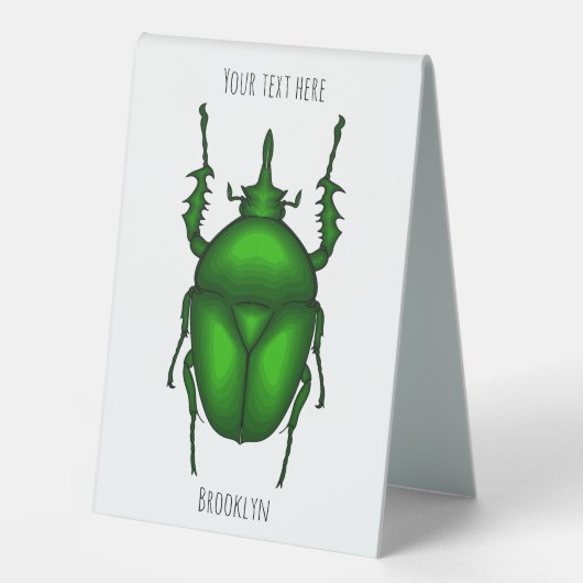 Plaque De Table Illustration de bug Mecynorhina torquata (Recto)