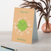 Plaque De Table Illustration de bulles de chaux vert mou (En SItu (Tableau))