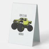 Plaque De Table Illustration de camion monstre (Verso)