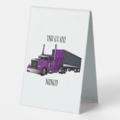 Plaque De Table Illustration de camion semi-remorque (Verso)