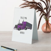 Plaque De Table Illustration de camion semi-remorque (En SItu (Tableau))