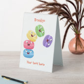 Plaque De Table Illustration de caricature de macarons marrant mig (En SItu (Tableau))