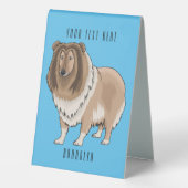 Plaque De Table Illustration de chien Rough collie (Verso)