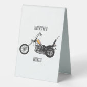 Plaque De Table Illustration de Chopper Motorcycle 1950 (Verso)