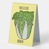 Plaque De Table Illustration de chou chinois (Verso)