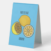 Plaque De Table Illustration de citron (Verso)