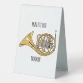 Plaque De Table Illustration de corne française (Verso)