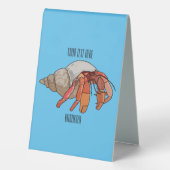 Plaque De Table Illustration de crabe ermite (Verso)
