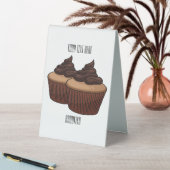 Plaque De Table Illustration de Cupcake (En SItu (Tableau))