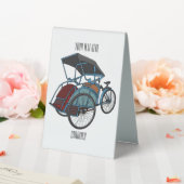 Plaque De Table Illustration de cyclo-pousse (In SItu (Mariage))