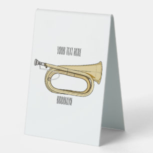 Plaque De Table Illustration de dessin animé Bugle