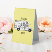 Plaque De Table Illustration de dessin animé Campervan (In SItu (Mariage))