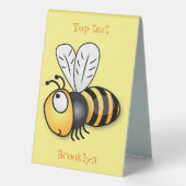 Plaque De Table Illustration de dessin animé d'abeilles joyeux (Verso)