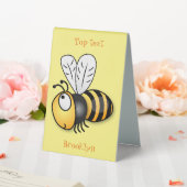 Plaque De Table Illustration de dessin animé d'abeilles joyeux (In SItu (Mariage))