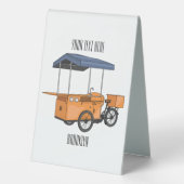 Plaque De Table Illustration de dessin animé de chariot de nourrit (Verso)