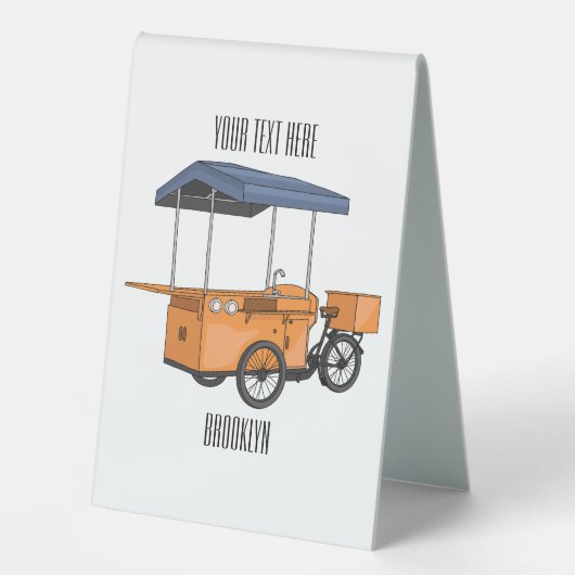 Plaque De Table Illustration de dessin animé de chariot de nourrit (Recto)