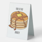 Plaque De Table Illustration de dessin animé de Pancake (Recto)