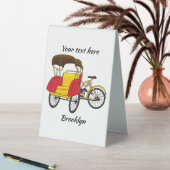 Plaque De Table Illustration de dessin animé de pousse-pousse (En SItu (Tableau))