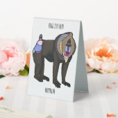 Plaque De Table Illustration de dessin animé Mandrill (In SItu (Mariage))