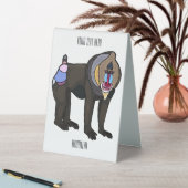 Plaque De Table Illustration de dessin animé Mandrill (En SItu (Tableau))