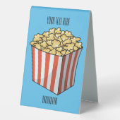 Plaque De Table Illustration de dessin animé Popcorn (Verso)
