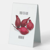 Plaque De Table Illustration de dessin animé Shallot (Verso)