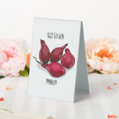 Plaque De Table Illustration de dessin animé Shallot (In SItu (Mariage))