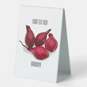 Plaque De Table Illustration de dessin animé Shallot