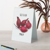 Plaque De Table Illustration de dessin animé Shallot (En SItu (Tableau))