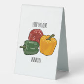 Plaque De Table Illustration de dessin de Capsicum (Verso)