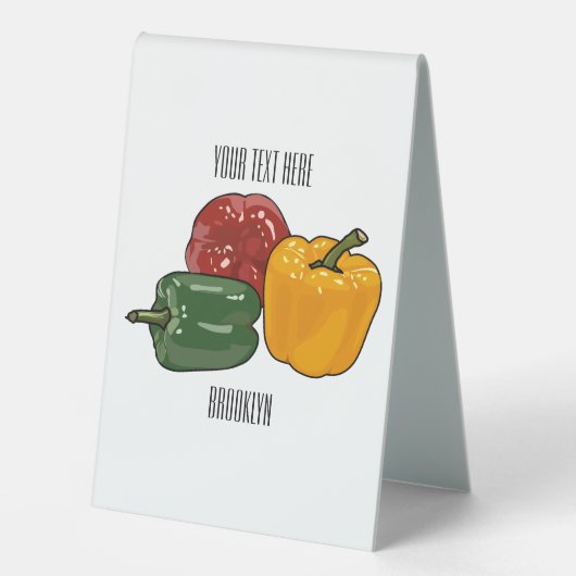 Plaque De Table Illustration de dessin de Capsicum (Recto)