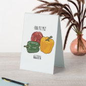 Plaque De Table Illustration de dessin de Capsicum (En SItu (Tableau))