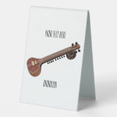 Plaque De Table Illustration de dessin de Sitar (Verso)