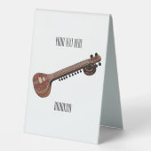 Plaque De Table Illustration de dessin de Sitar (Recto)