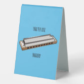 Plaque De Table Illustration de dessin d'Harmonica (Verso)