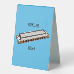 Plaque De Table Illustration de dessin d'Harmonica