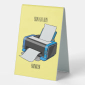 Plaque De Table Illustration de dessin d'imprimante (Verso)