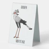 Plaque De Table Illustration de dessin du secrétaire pour oiseaux (Verso)