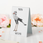 Plaque De Table Illustration de dessin du secrétaire pour oiseaux (In SItu (Mariage))