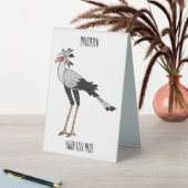 Plaque De Table Illustration de dessin du secrétaire pour oiseaux (En SItu (Tableau))