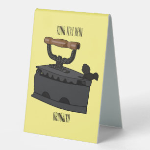 Plaque De Table Illustration de dessin en fer de Charbon