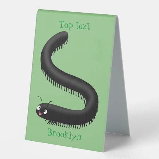 Plaque De Table Illustration de dessin mignon millipede (Recto)