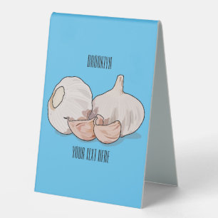 Plaque De Table Illustration de dessin sur l'ail