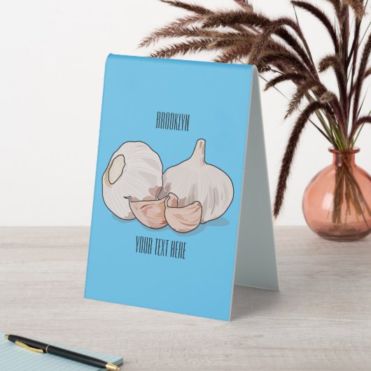 Plaque De Table Illustration de dessin sur l'ail (En SItu (Tableau))