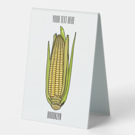 Plaque De Table Illustration de dessin sur le maïs (Recto)