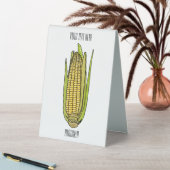 Plaque De Table Illustration de dessin sur le maïs (En SItu (Tableau))