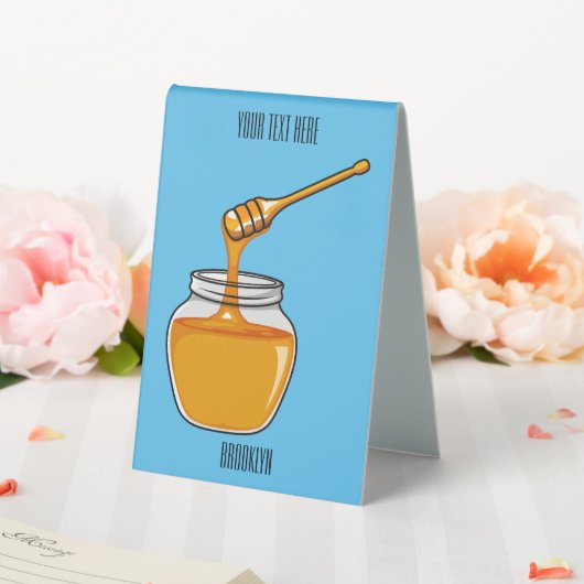 Plaque De Table Illustration de dessin sur le miel (In SItu (Mariage))