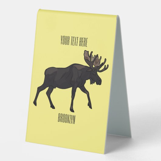 Plaque De Table Illustration de dessin sur l'orignal (Recto)