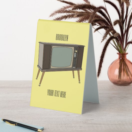 Plaque De Table Illustration de dessin télévisé (En SItu (Tableau))