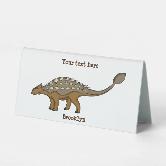 Plaque De Table Illustration de dinosaure blindé Ankylosaurus (Recto)